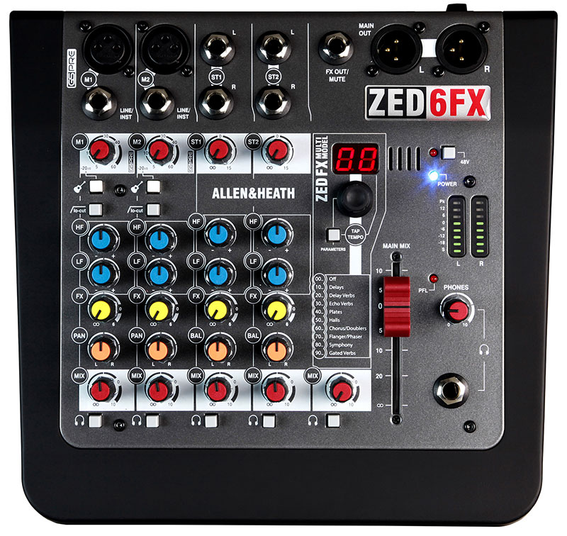 mixer allen heath zed 6fx