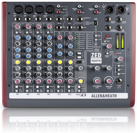 mixer allen heath zed 10fx