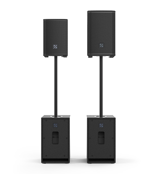 ket hop loa sub va loa di dong precision drive