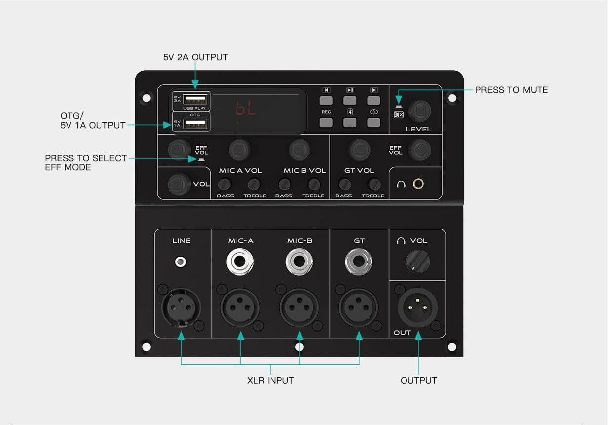mixer dieu khien tren loa cot precision drive moka 8