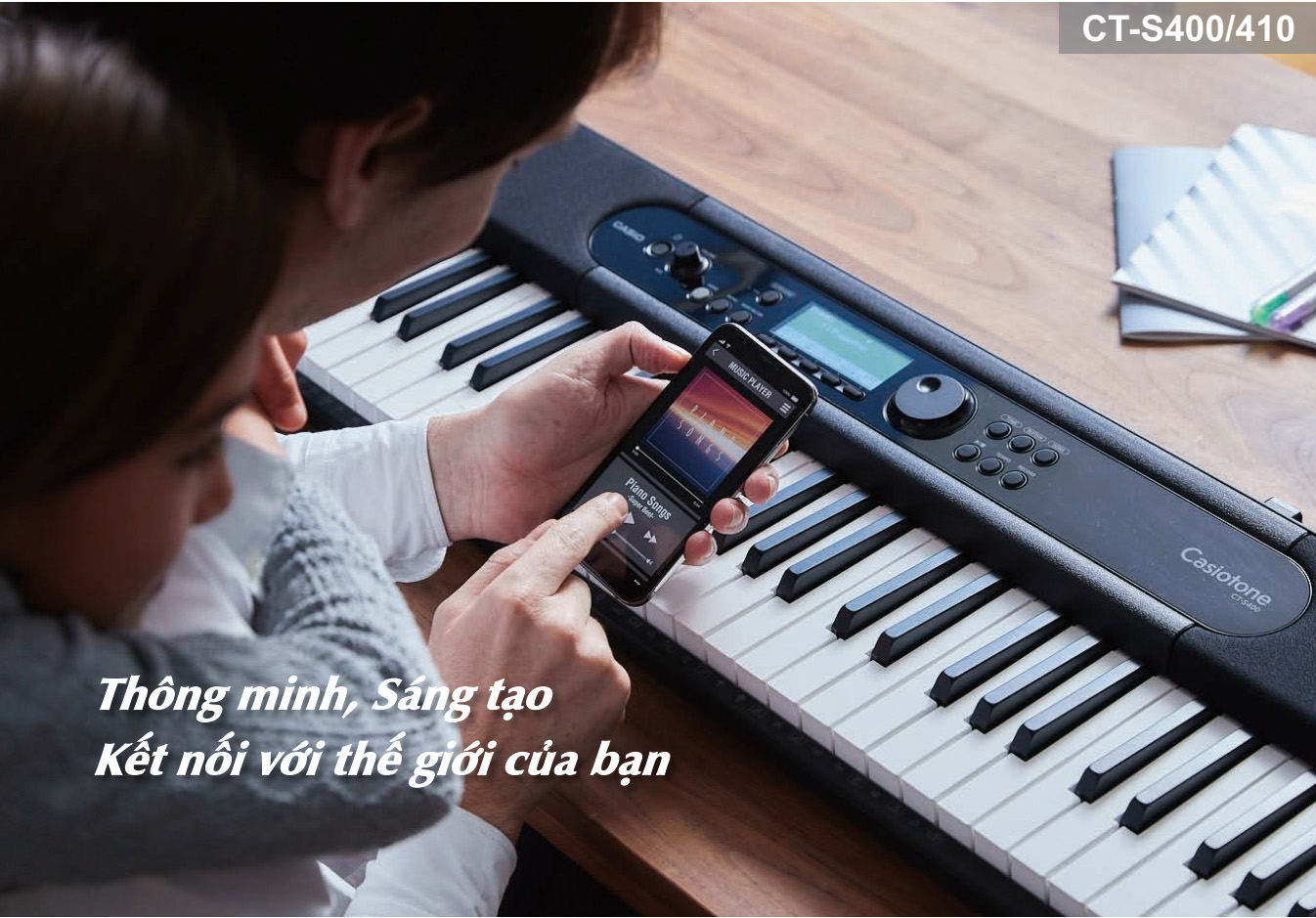 ket noi bluetooth tren organ casio ct s400