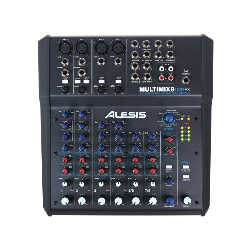 mixer alesis multimix 8 usb fx 8 line