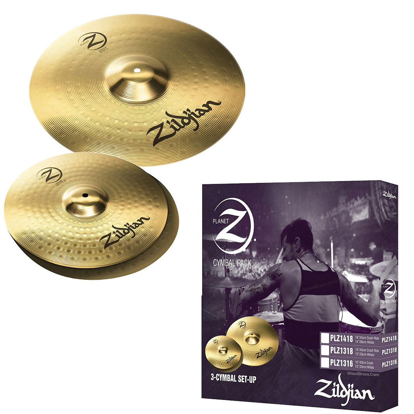 cymbal zildjian plz1418 hihat 14 crash ride 18